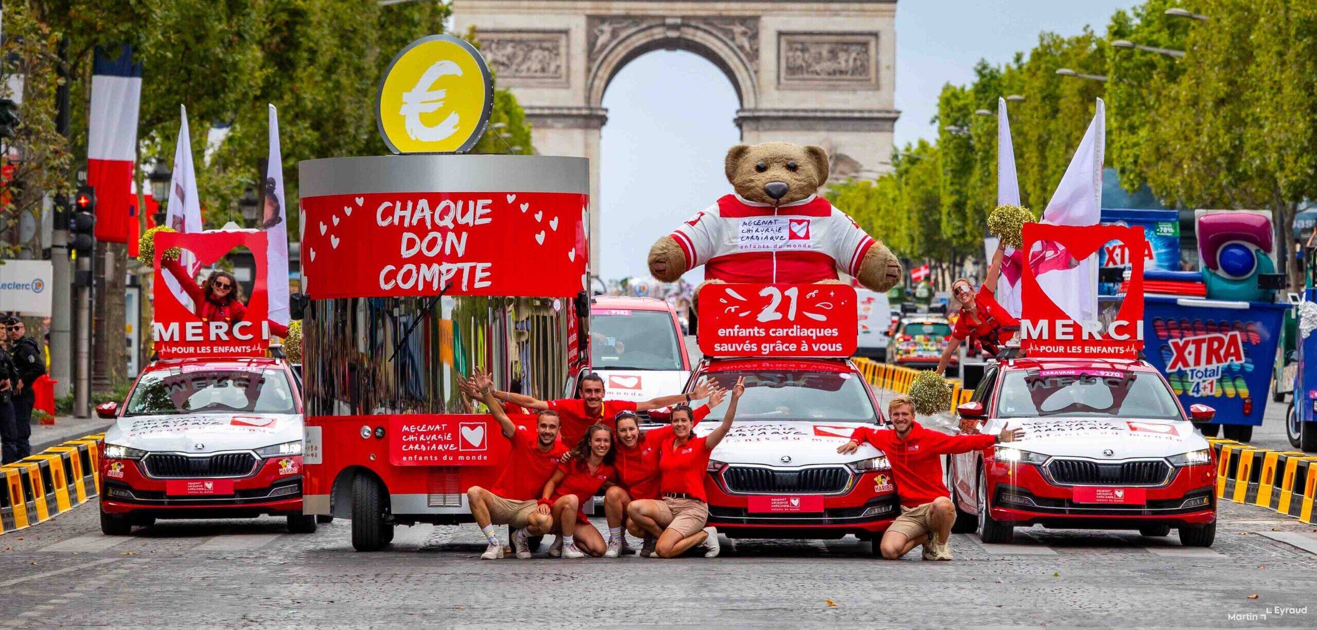 Caravane du Tour de France de Mécénat Chirurgie Cardiaque